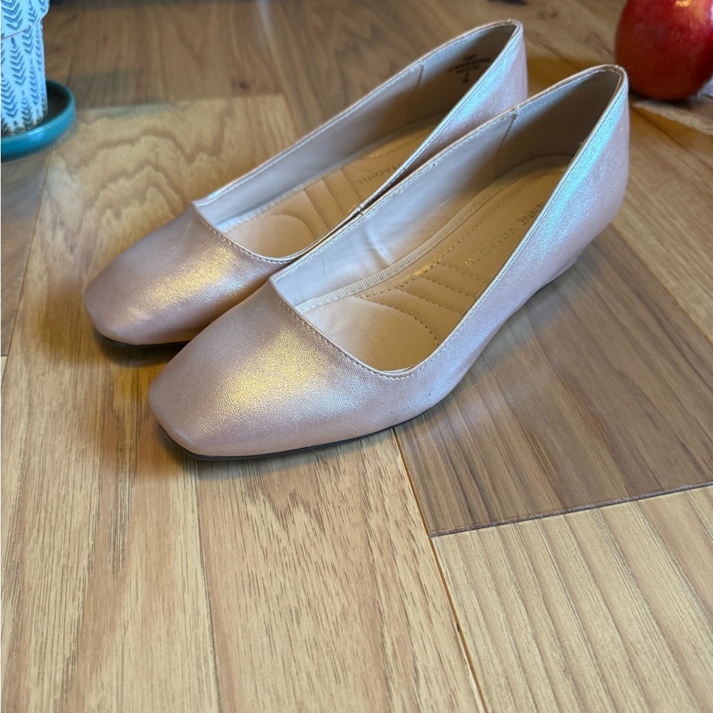 Adrienne Vittadini Cream Ballet Flats
